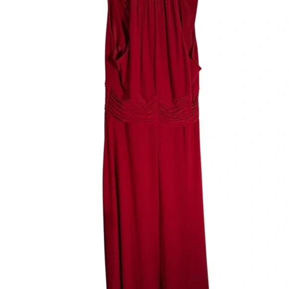 Evan Picone Deep Red Maxi Dress - Picture 2 of 11